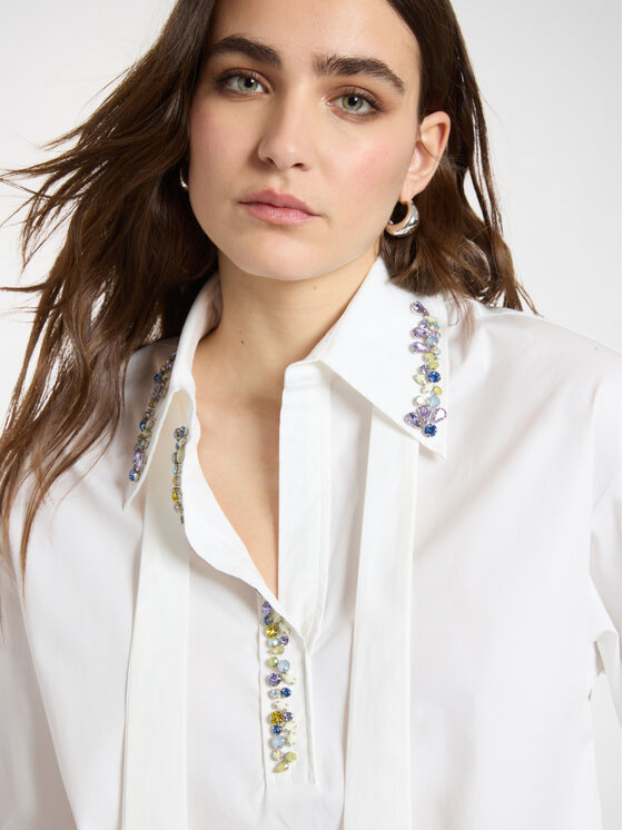 Elena Mirò Elena Mirò Bluzka 2040Z000020N011 Biały Regular Fit