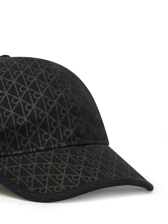 Calvin Klein Calvin Klein Czapka z daszkiem Emblem Print W Leather Patch Cap LV04D5029G Czarny