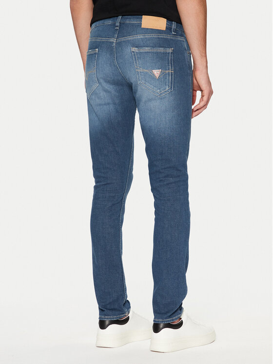 Guess Guess Blugi M5RAN1 D5KS1 Albastru Skinny Fit