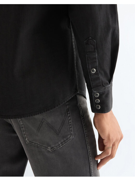 Wrangler Wrangler Koszula 112378427 Czarny Regular Fit