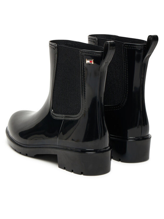 Tommy Hilfiger Tommy Hilfiger Gumene čizme Flag Hardware FW0FW08966 Crna