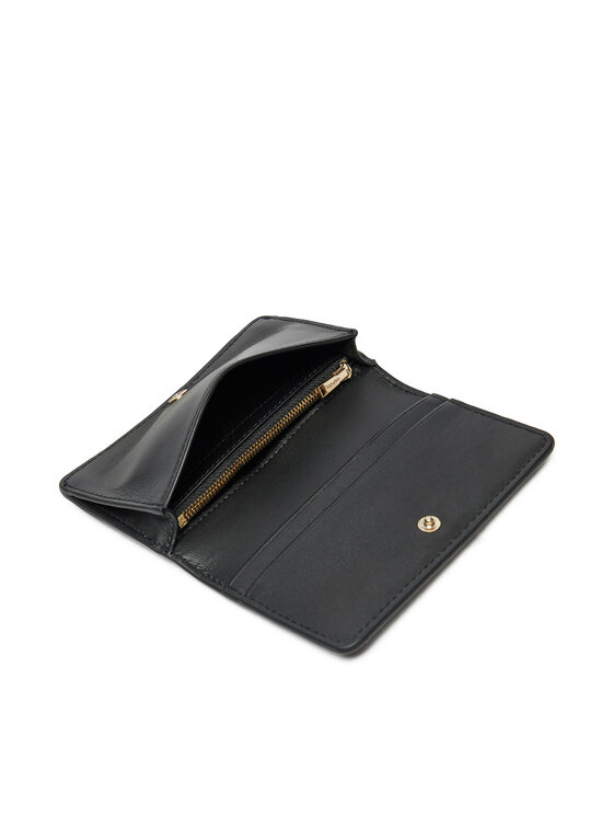 Tommy Hilfiger Tommy Hilfiger Portfel Luxe Leather Med Flap AW0AW16576 Czarny