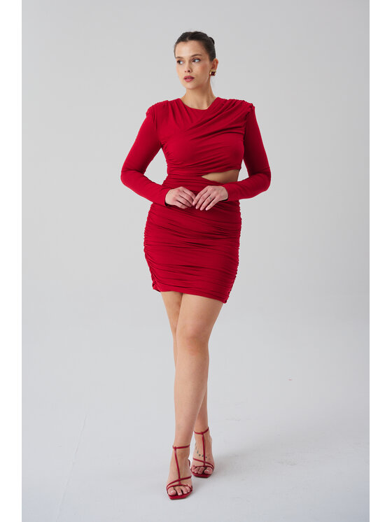 ROSE AVENUE ROSE AVENUE Sukienka elegancka SUKIENKA LAILA Czerwony Regular Fit