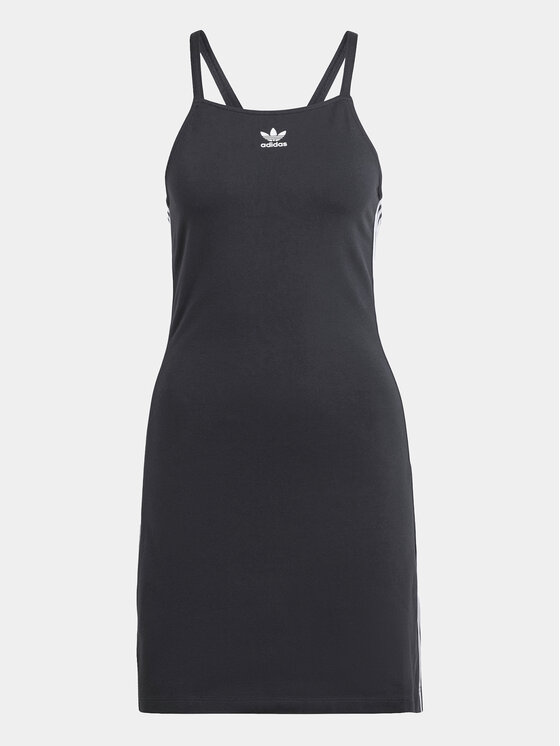 adidas adidas Ljetna haljina 3-Stripes IU2426 Crna Slim Fit