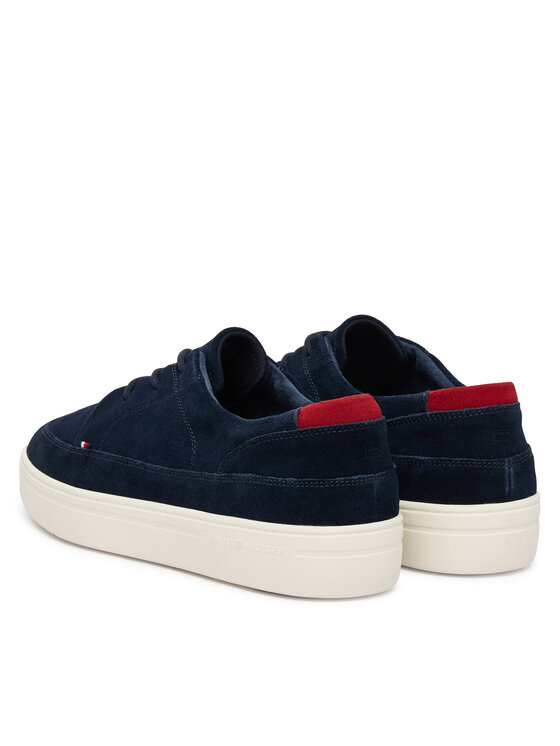 Tommy Hilfiger Tommy Hilfiger Sneakersy Hilfiger Light Hybrid Suede Shoe FM0FM05788 Granatowy