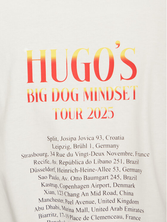 HUGO HUGO Tricou Dugie 50538259 Écru Oversize