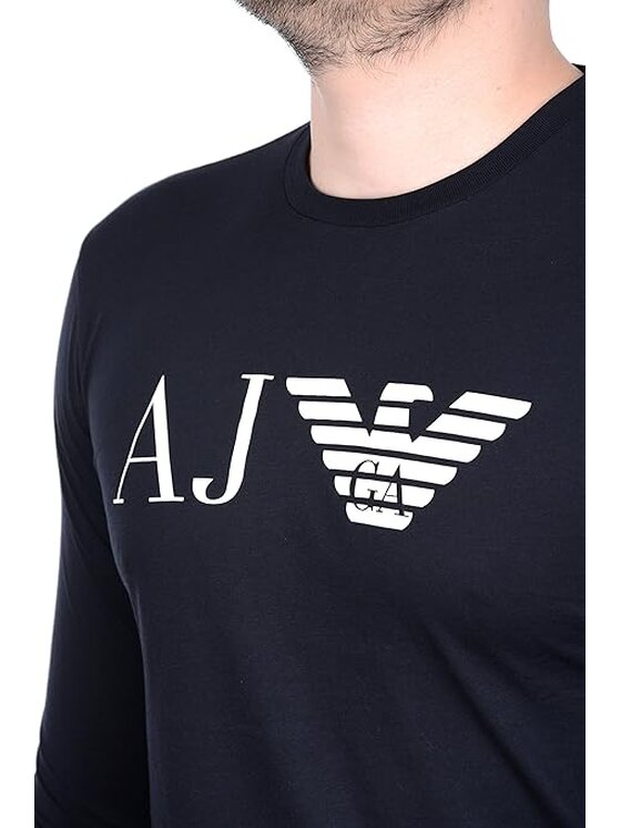 Armani Jeans Armani Jeans S dlouhým rukávem 8N6T64 6JPFZ Tmavomodrá Slim Fit