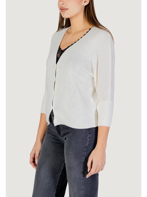 Morgan Morgan Cardigan 251-MBATSI Écru Slim Fit