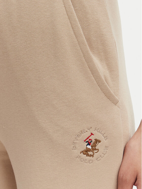 Beverly Hills Polo Club Beverly Hills Polo Club Spodnji del trenirke P-SS26W-TF546550 Bež Regular Fit