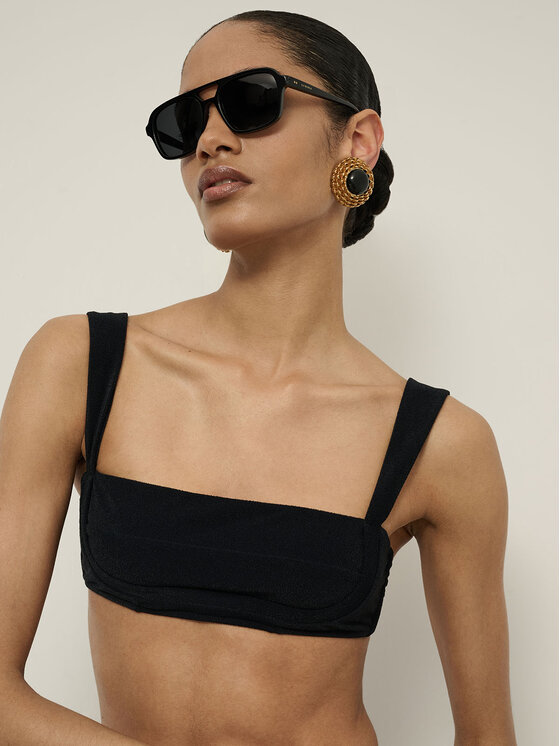La Mania La Mania Top VALENTINA Černá Classic Fit