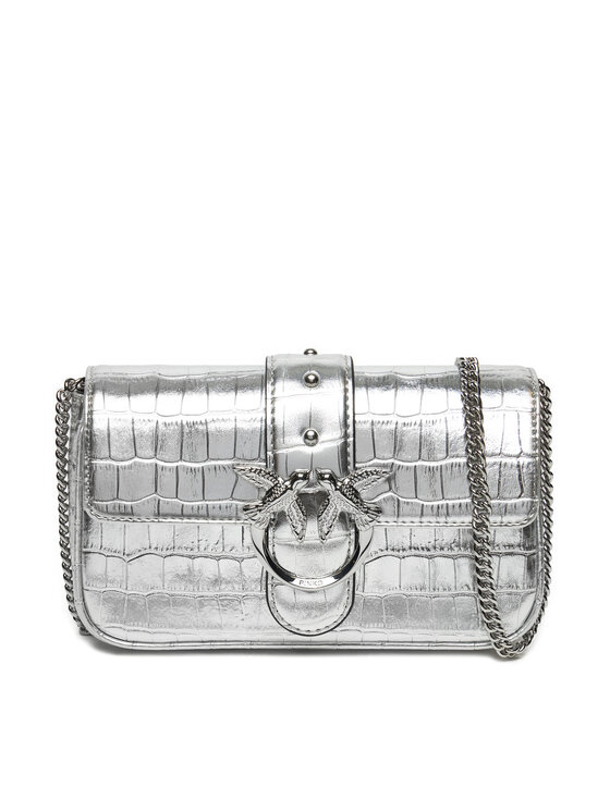 PINKO PINKO Geantă Love One Pocket Simply C AI 24-25 PLTT 103838 A1W5 Argintiu