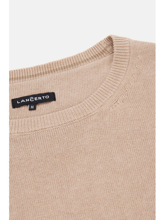 Lancerto Lancerto Sweter Tony SW073223000083 Beżowy Regular Fit