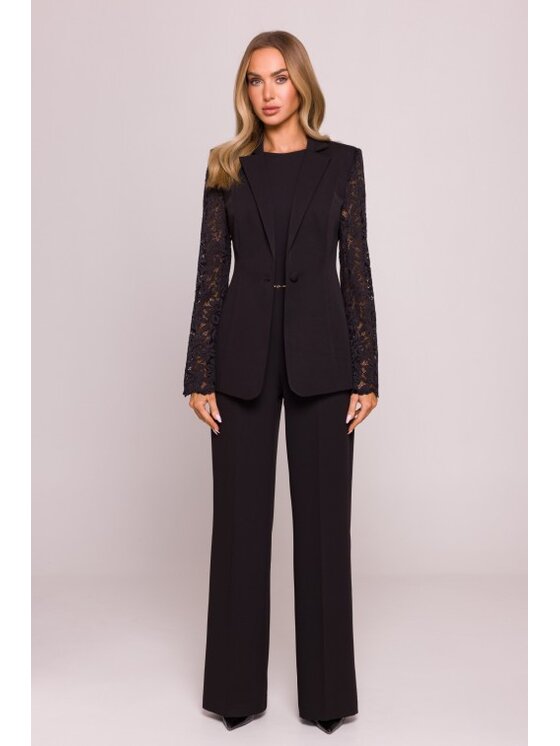 Made of Emotion Made of Emotion Marynarka M865 Czarny A-Line Fit