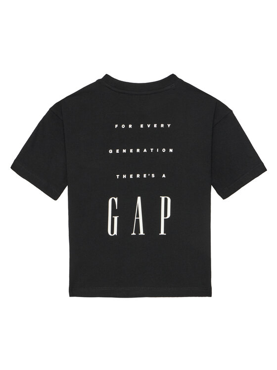 Gap Gap Тишърт 745250-03 Черен Regular Fit