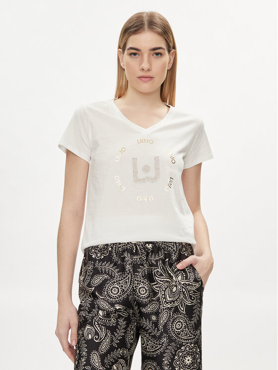 Liu Jo Liu Jo T-shirt TA4137 J6040 Bijela Regular Fit
