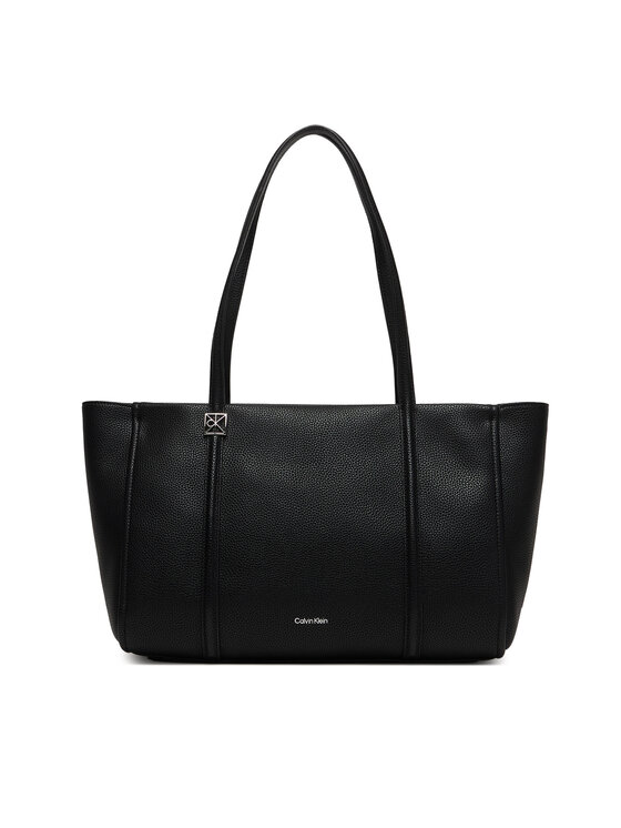 Calvin Klein Calvin Klein Geantă Emblem Hw Pebble Tote LV04F3424G Negru