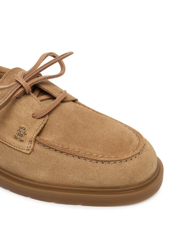 Tommy Hilfiger Tommy Hilfiger Halbschuhe Light Suede Boat Shoe FW0FW09337 Braun