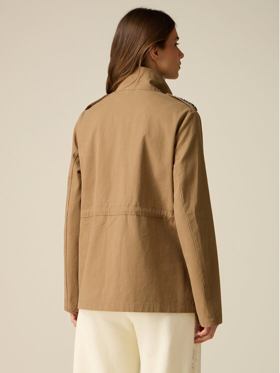 Oltre Oltre Giacca di transizione R704R002485N035 Marrone Baggy Fit