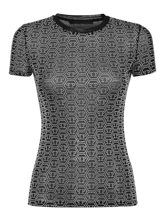 PHILIPP PLEIN PHILIPP PLEIN T-Shirt 14891 Černá Skin Tight Fit