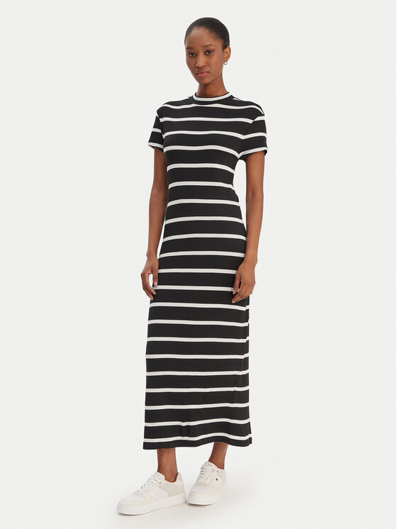 Tommy Hilfiger Rochie de zi WW0WW47860 Negru Slim Fit