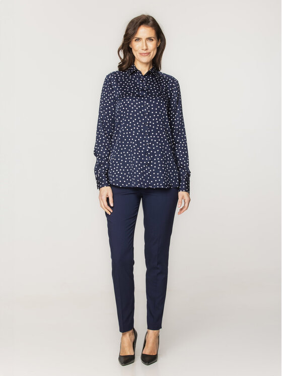 Willsoor Willsoor Koszula 61313 Granatowy Oversize