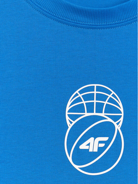 4F 4F T-Shirt ESSENTIAL 2 Niebieski Regular Fit