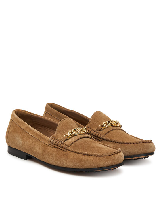 Tommy Hilfiger Tommy Hilfiger Mokasini Th Chain Suede Loafer FW0FW09327 Rjava