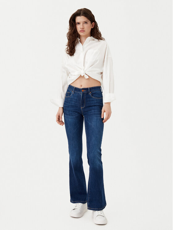 ONLY ONLY Traperice Ann 15337824 Tamnoplava Flared Fit