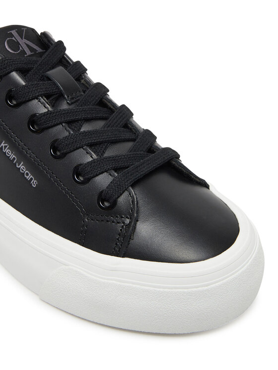 Calvin Klein Jeans Calvin Klein Jeans Laisvalaikio batai Vulc Flatform Low Mg Lth YW0YW01771 Juoda