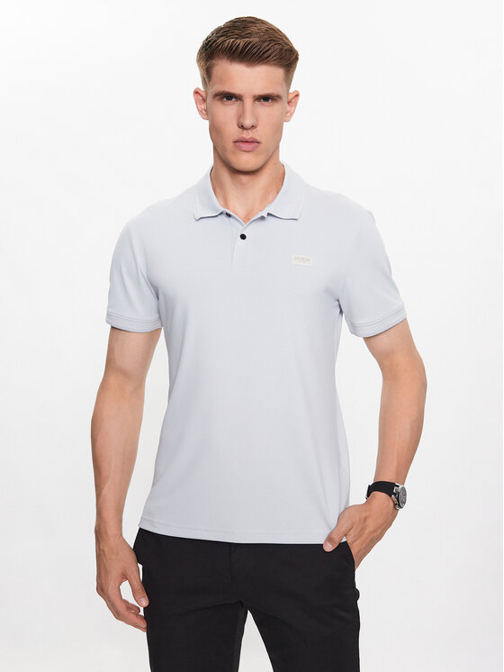 Guess Polo M3YP35 KBS60 Pelēks Slim Fit