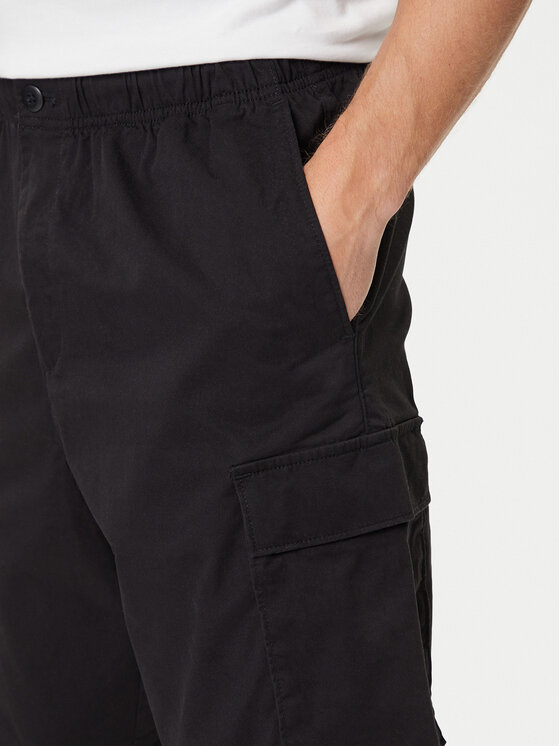 Calvin Klein Jeans Calvin Klein Jeans Hlače iz tkanine LV040EM616 Črna Straight Fit
