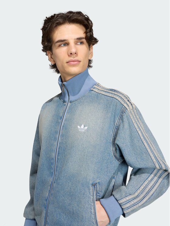 adidas adidas Džinsinė striukė Firebird Adicolor KS4970 Mėlyna Loose Fit
