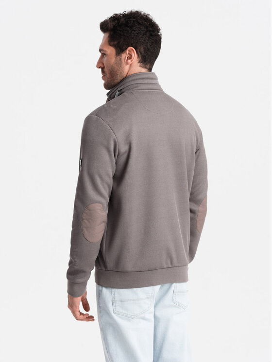 Ombre Ombre Kurtka przejściowa OM-JANP-0154 Beżowy Regular Fit