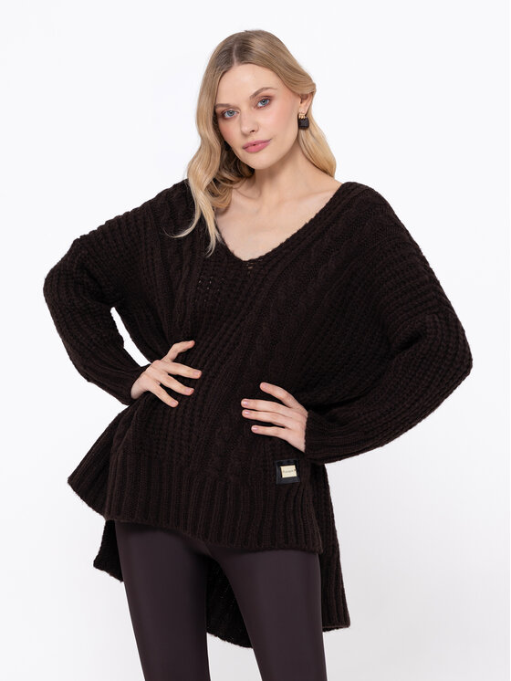 LIDIA KALITA LIDIA KALITA Sweter Luxembourg Brązowy ciemny Oversize