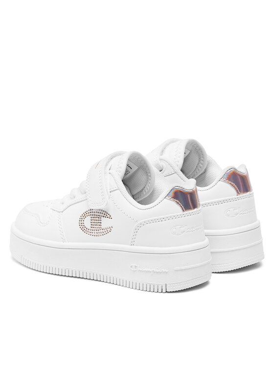 Champion Champion Sneakersy Rebound Platform Glitter G Ps Low Cut Shoe S32830-CHA-WW008 Bílá