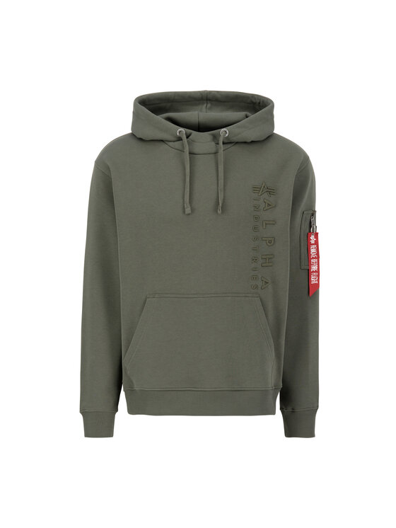 Alpha Industries Alpha Industries Mikina Embroidery Hoodie Zelená Regular Fit