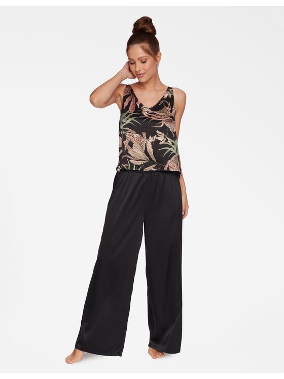 Esotiq Esotiq Piżama 40191-99X Czarny Regular Fit