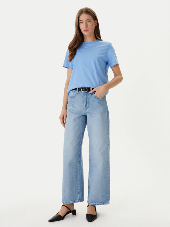 Calvin Klein Calvin Klein Тишърт 20s Classic Logo LV147C857G Син Regular Fit