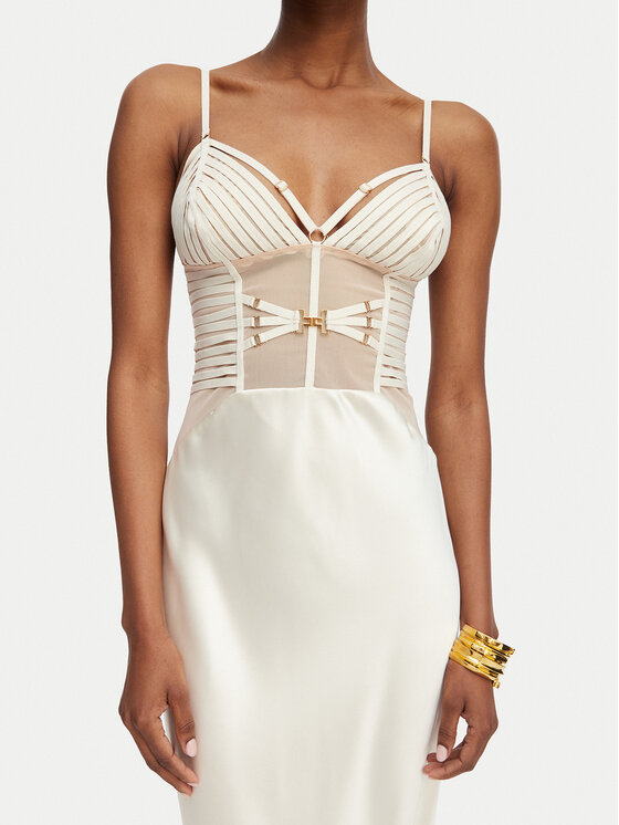 Elisabetta Franchi Elisabetta Franchi Abendkleid AB-R53-62E2-V760 Creme Slim Fit