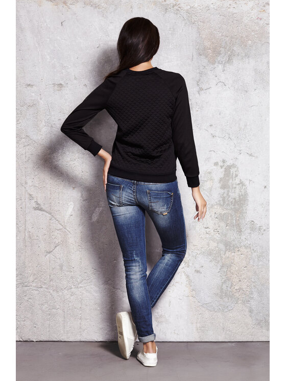 Infinite You Infinite You Mikina M017 Černá Basic Fit