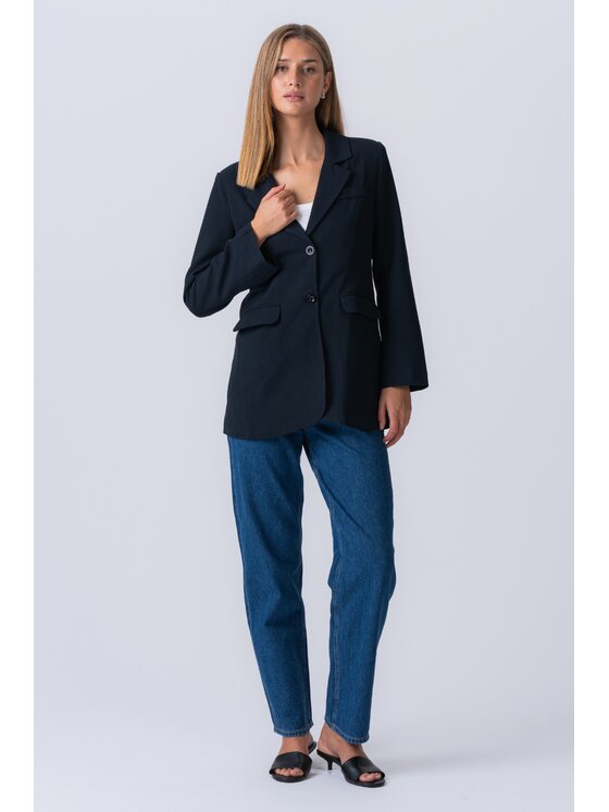 TeeShoppen TeeShoppen Marynarka 'Oversized Collection' Granatowy Regular Fit