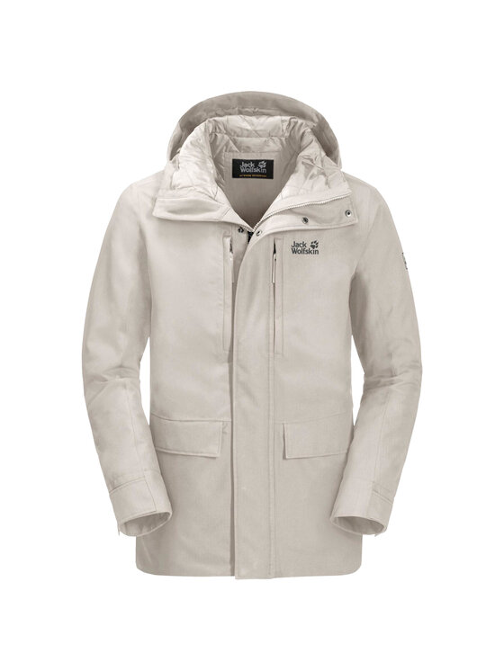 Jack Wolfskin Jack Wolfskin Kurtka przejściowa West Coast 2l Jkt W Biały Regular Fit
