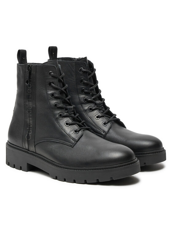 Calvin Klein Jeans Calvin Klein Jeans Zimske čizme Combat Mid Laceup Boot W Zip YM0YM00262 Crna