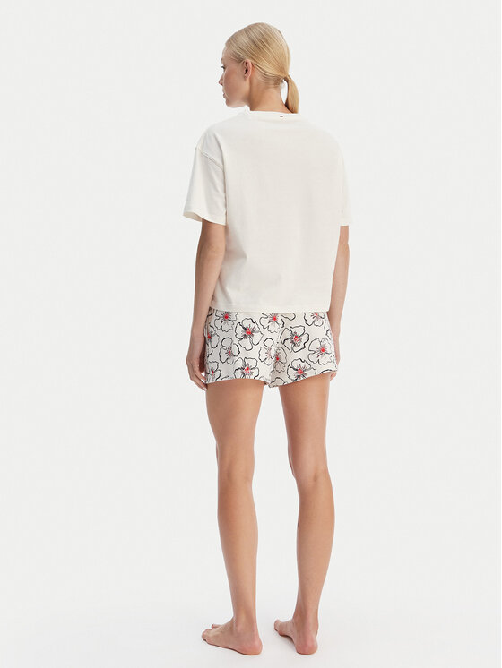 Tommy Hilfiger Tommy Hilfiger Piżama UW0UW05760 Beżowy Regular Fit