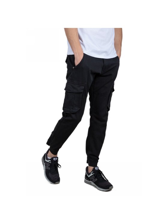 Alpha Industries Alpha Industries Bavlnené nohavice AI.196210-03-30 Čierna Slim Tapered Fit