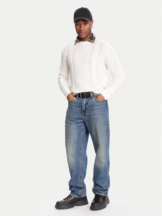 Tommy Jeans Tommy Jeans Πουλόβερ DM0DM22101 Λευκό Regular Fit