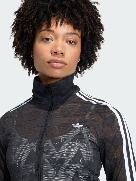 adidas adidas Bluza FIREBIRD CLASSIC LACE Czarny Slim Fit