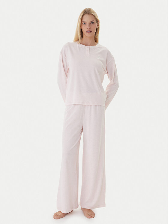 Tommy Hilfiger Tommy Hilfiger Pizsama UW0UW06077 Rózsaszín Relaxed Fit