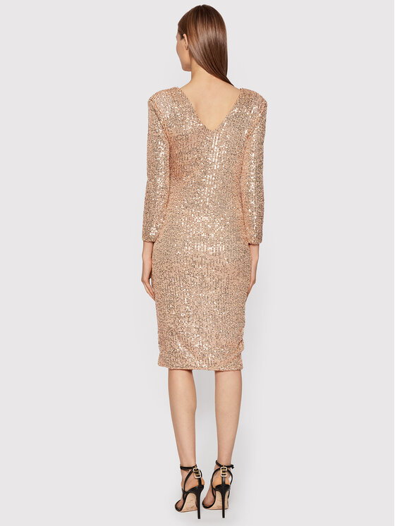 Rinascimento Rinascimento Coctailkleid CFC0018249002 Beige Slim Fit