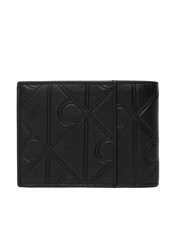 Calvin Klein Calvin Klein Geldbörse Xl Emblem Aop Emboss Trifold LV04D1235G Schwarz